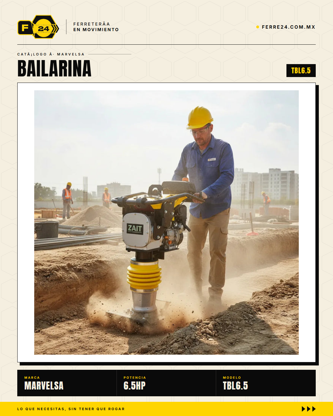 TBL6.5 — compactación en zanja de obra civil
