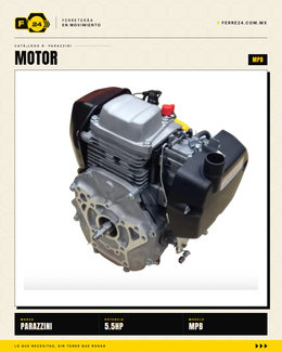 Motor 5.5 HP 4 Tiempos Parazzini MPB — Repuesto Original para Bailarina PBH160 y PBL