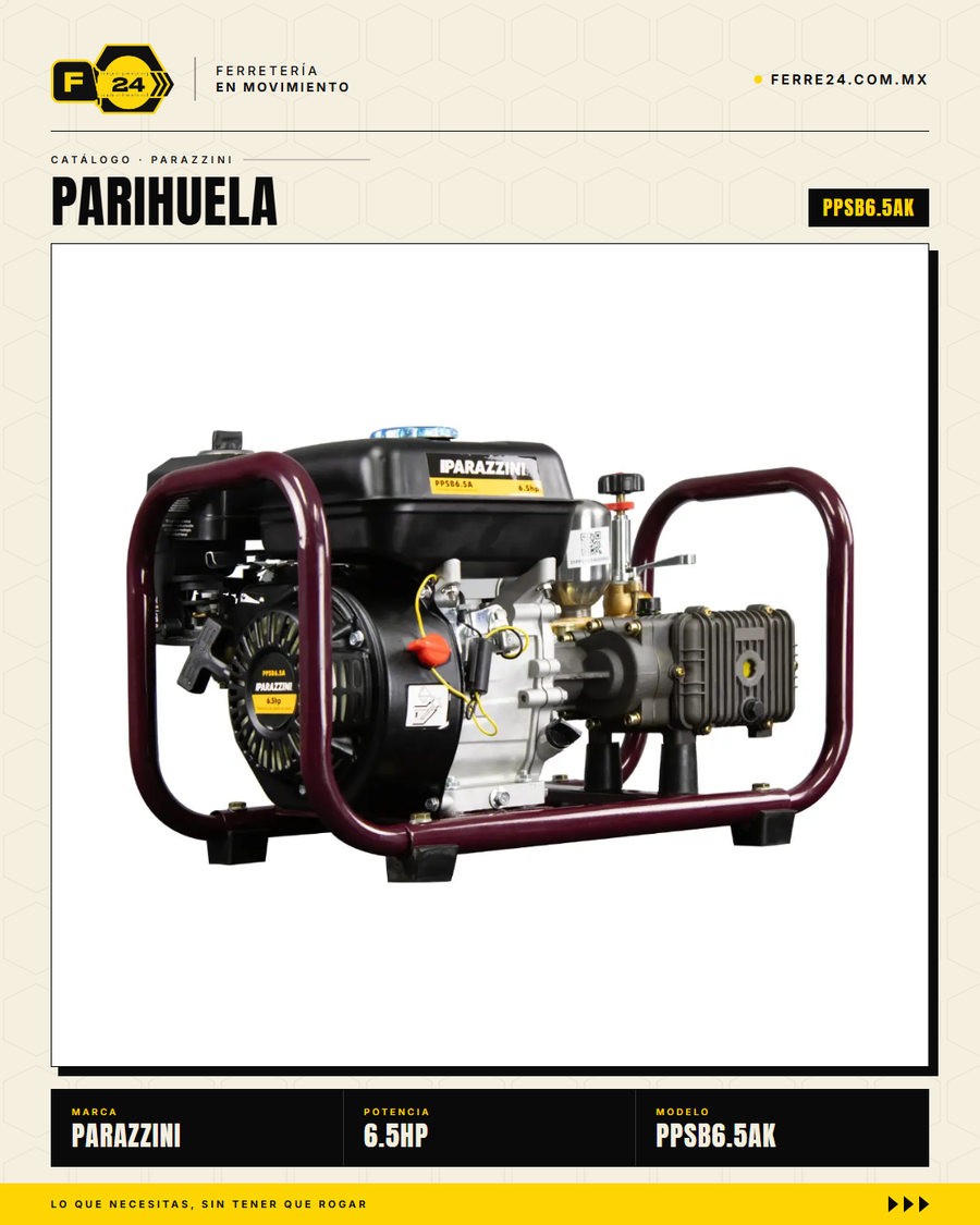 Parihuela Parazzini 6.5 hp — Kit Completo con Accesorios · marvelsa_img_03_hero