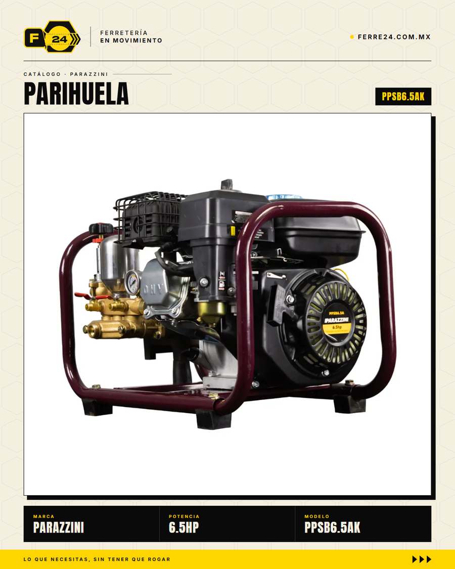 Parihuela Parazzini 6.5 hp — Kit Completo con Accesorios · marvelsa_img_07