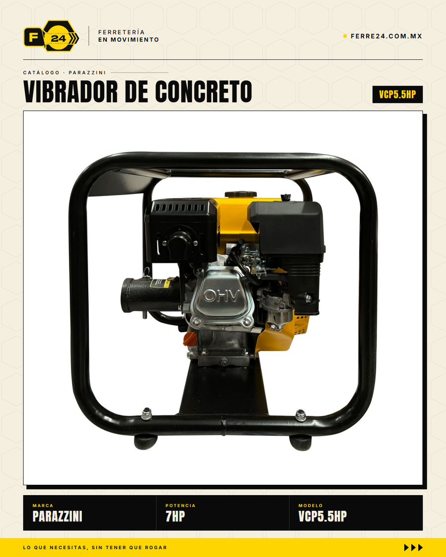 Vibrador de Concreto Parazzini 7 HP a Gasolina — VCP5.5HP · marvelsa_sec_01