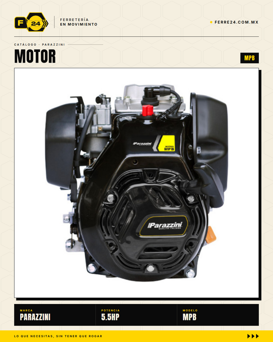 Motor 5.5 HP 4 Tiempos Parazzini MPB — Repuesto Original para Bailarina PBH160 y PBL · marvelsa_sec_03