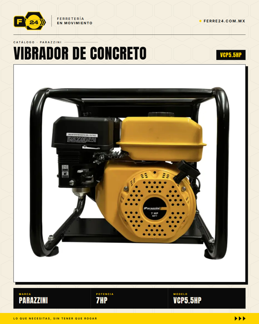 Vibrador de Concreto Parazzini 7 HP a Gasolina — VCP5.5HP · marvelsa_sec_03
