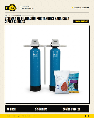Sistema de filtración por tanques para casa completa — Purikor
