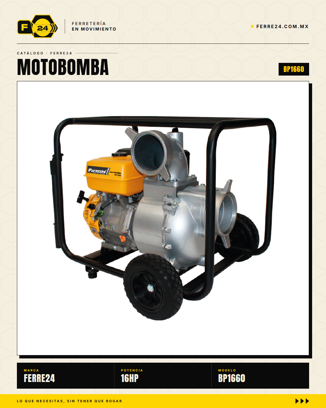 Motobomba Autocebante 16 HP — 6", el Máximo Caudal · sec_001