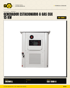 Generador Estacionario a Gas 15 kW — EGX · sec_001