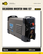 Soldadora inverter compacta Power Hunt CENTELLA130: conecta en 127V (toma de pared casera) o 220V (taller industrial). Hasta 120A de potencia, ciclo de trabajo 85%, tecnología inverter = peso ligero y menor consumo. Respaldada por Marvelsa y 500+ Centros · sec_001