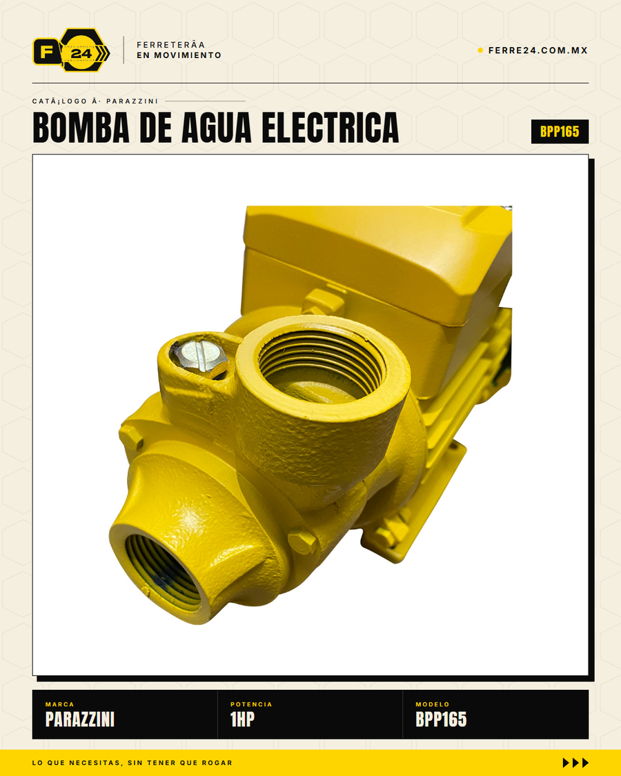 BPP165 — motor eléctrico 1HP 110V detalle