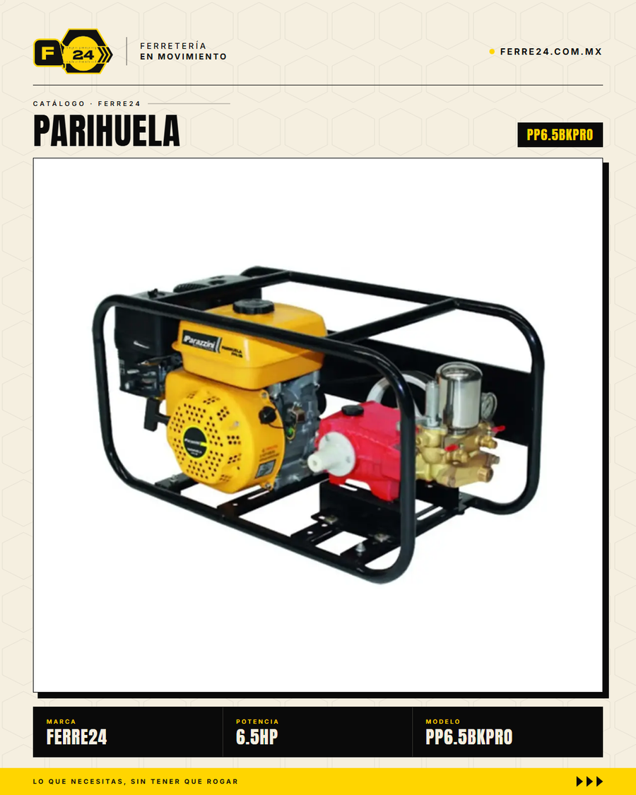 Parihuela 6.5 HP Bronce PRO — Manguera Reforzada · sec_001