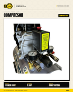Compresor Power Hunt 2.5 HP 50 Lts — Kit Completo con Manguera y Pistola de Gravedad · sec_001