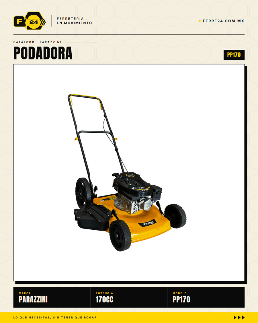 Podadora Parazzini Pro 170cc Autopropulsada — Cuchilla 21 Pulg · sec_001
