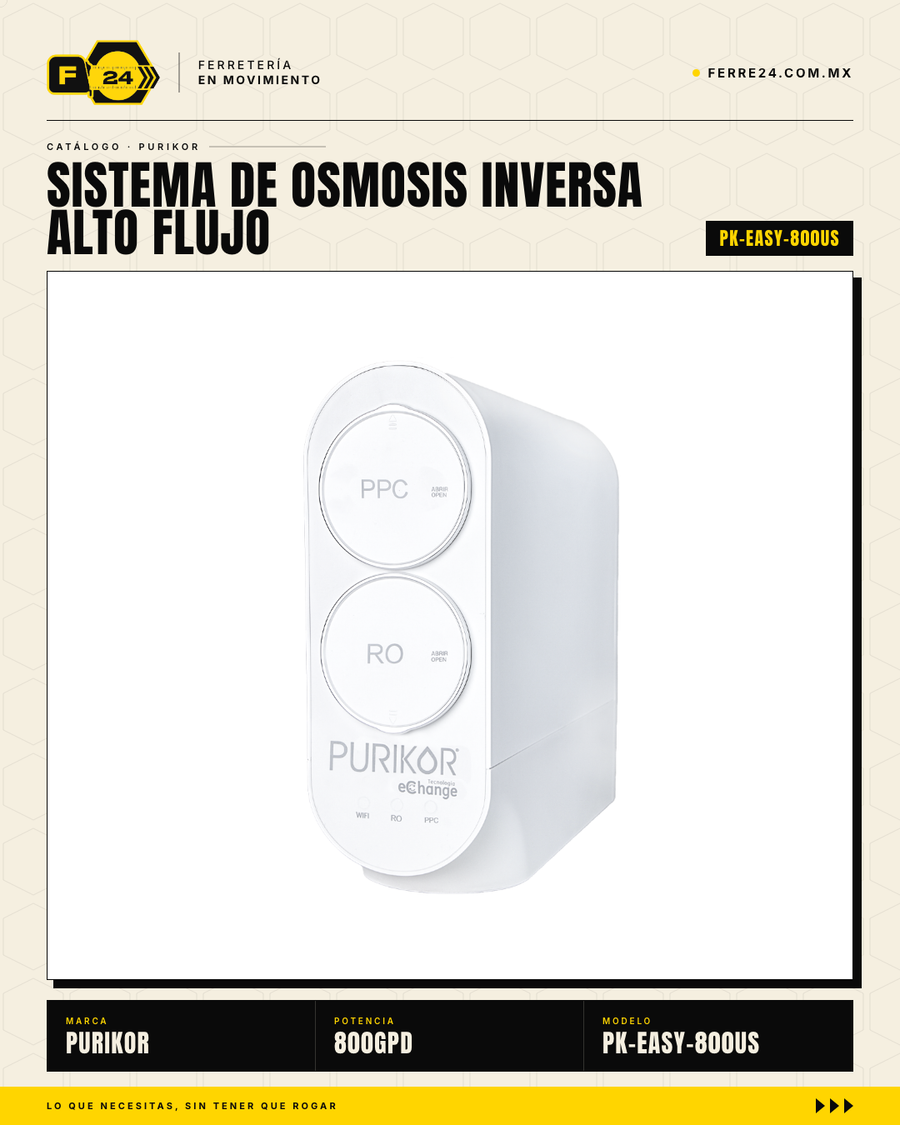 PURIKOR PK-EASY-800US — Ósmosis Inversa 800 GPD Sin Tanque · sec_001
