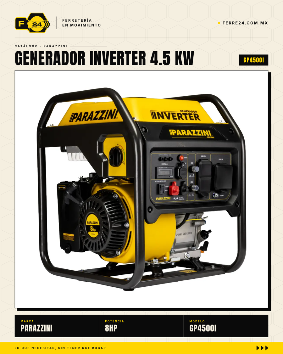 Generador Inverter Parazzini GP4500I — 4.5 KW Onda Pura · sec_001