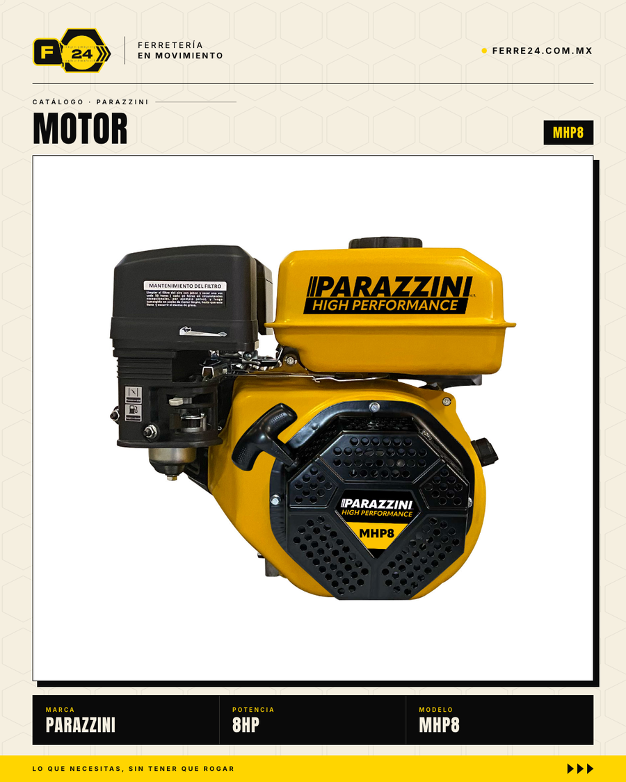 Motor Parazzini MHP8 8HP 4 Tiempos — Alto Rendimiento · sec_001