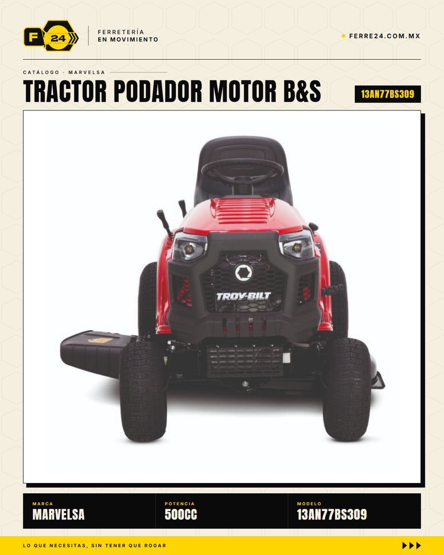 Tractor podador Troy-Bilt 42" — Motor Briggs & Stratton 500 cc, 15.5 HP · sec_001