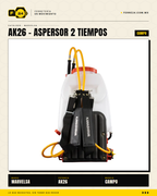Aspersor Kawashima AK26 — Motor 2 Tiempos 26cc, Depósito 25 Litros · sec_001