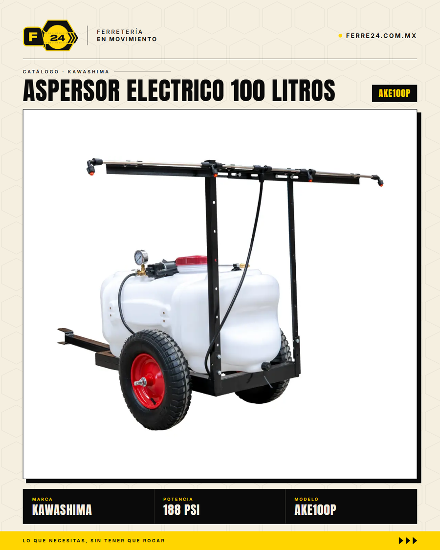 Kawashima AKE100P — Aspersor Eléctrico de Remolque 100 L · sec_001