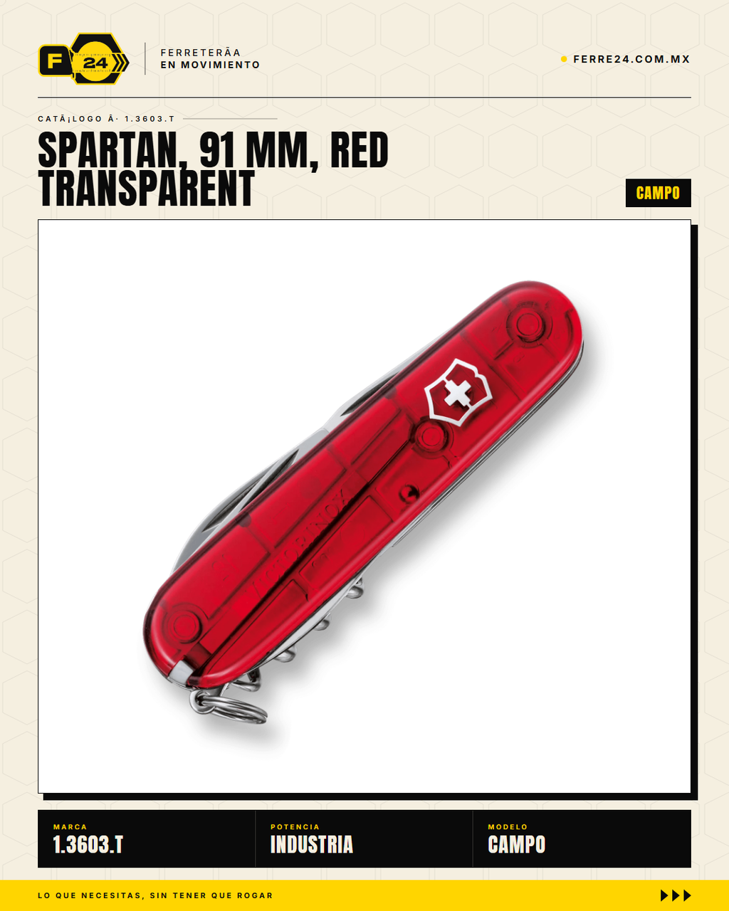 Victorinox Spartan 91mm Rojo Transparente — Navaja 16 Funciones — vista alternativa