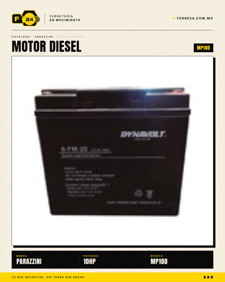 Parazzini MP10D — Motor Diesel 10HP con Arranque Eléctrico · sec_001