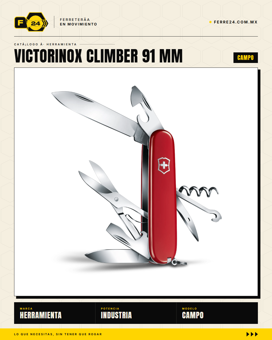 Victorinox Climber 91mm Rojo — Navaja 18 Funciones con Alicates — vista alternativa