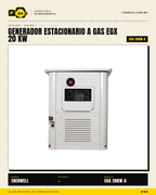 Generador Estacionario a Gas 20 kW — EGX · sec_001