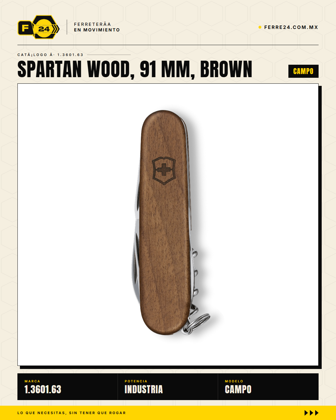 Victorinox Spartan Wood 91mm Nogal — Navaja 16 Funciones Madera — vista alternativa
