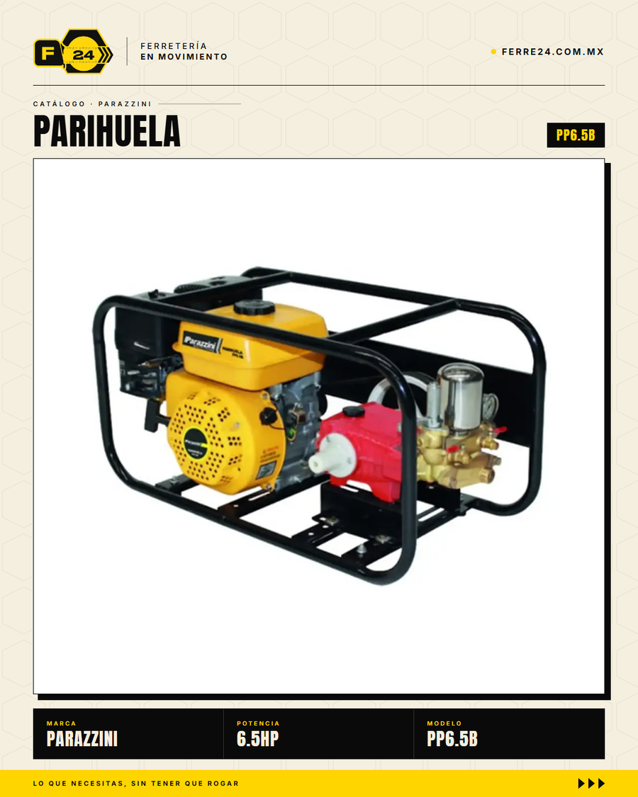 Parihuela Parazzini 6.5 HP — Bomba Bronce 508 PSI · sec_001
