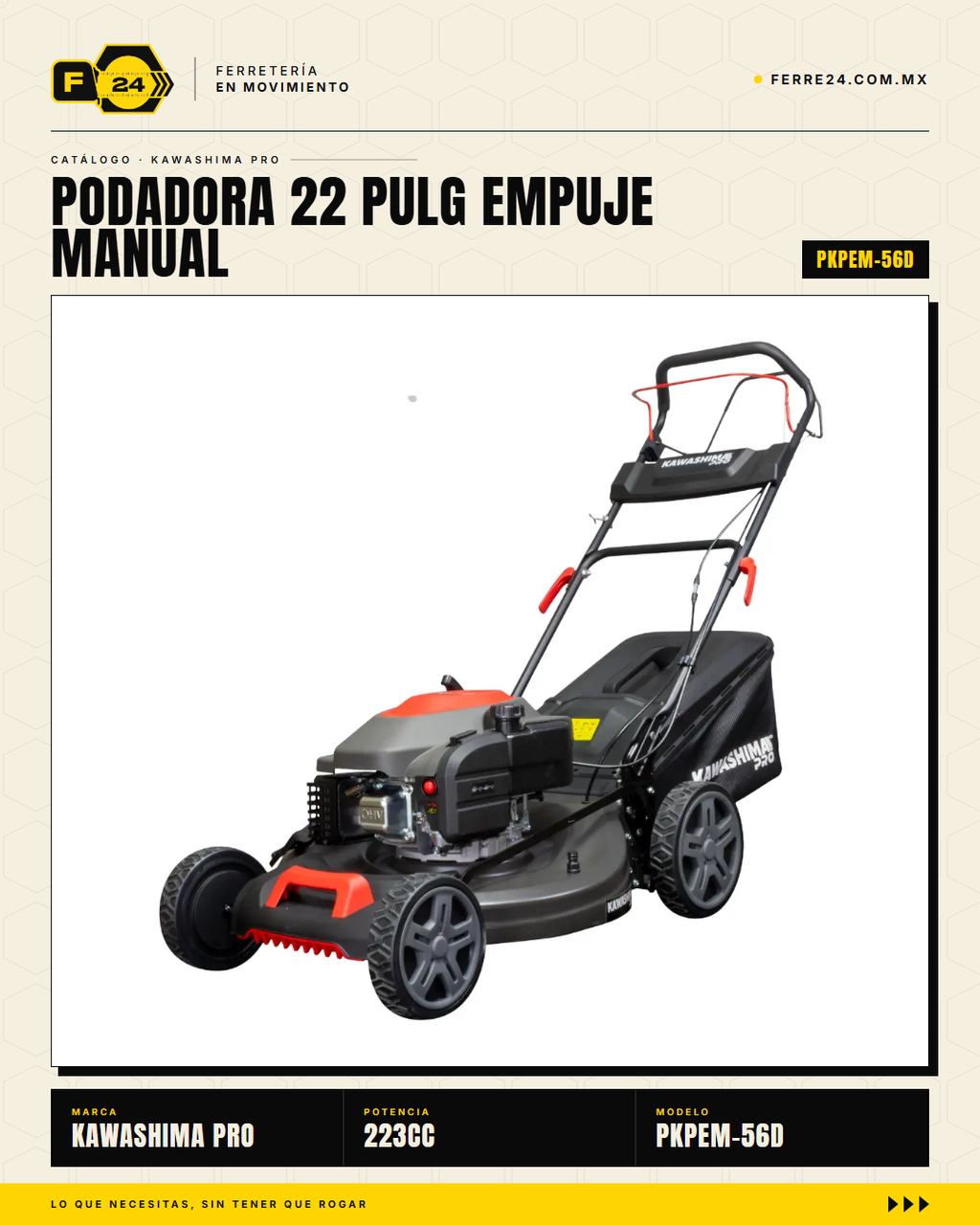 Podadora Kawashima Pro PKPEM-56D 22" 223cc 3-en-1 · sec_001