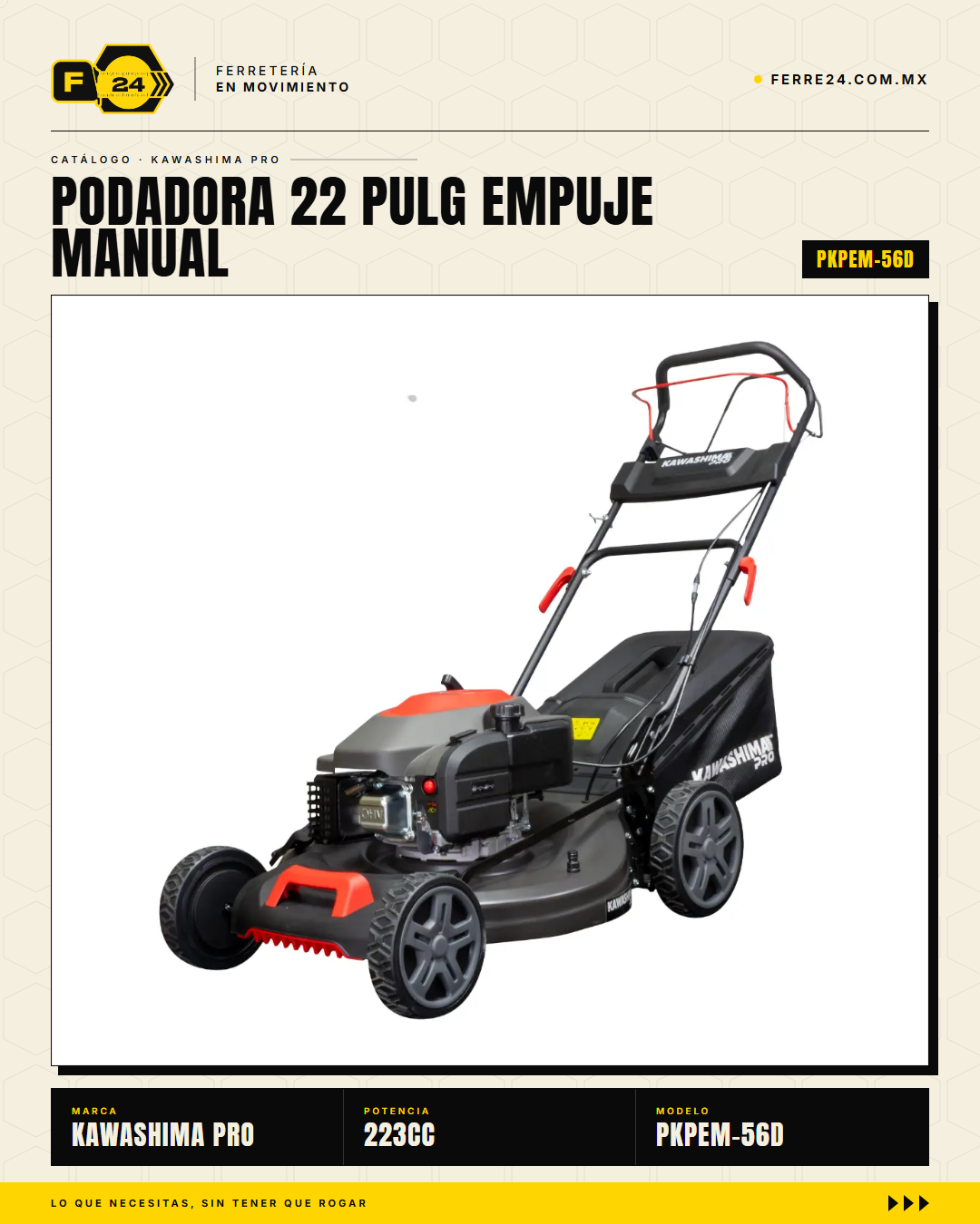 Podadora Kawashima Pro PKPEM-56D 22" 223cc 3-en-1 · sec_001