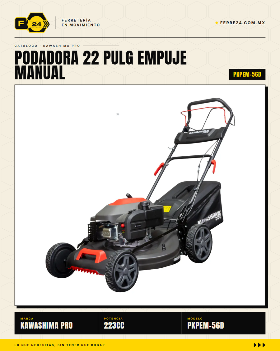 Podadora Kawashima Pro PKPEM-56D 22" 223cc 3-en-1 · sec_001