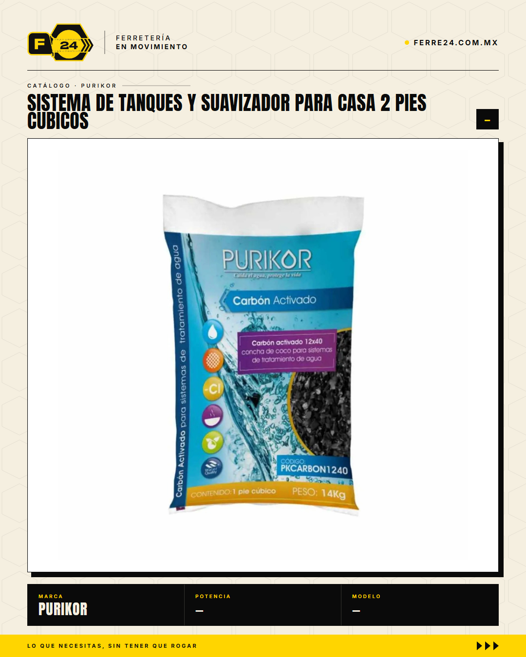 Sistema de filtración por tanques + suavizador para casa completa — Purikor · sec_001