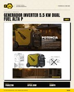 Generador Inverter Dual Fuel 5.5 kW Parazzini — Gasolina o Gas LP · sec_001