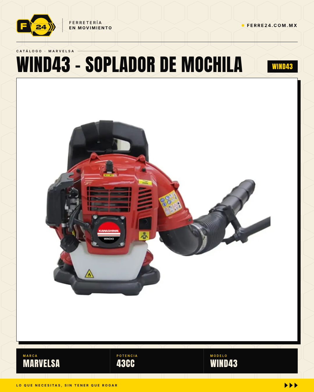 Soplador de Mochila Kawashima 43cc — Potencia Real, Respaldo Nacional · sec_001