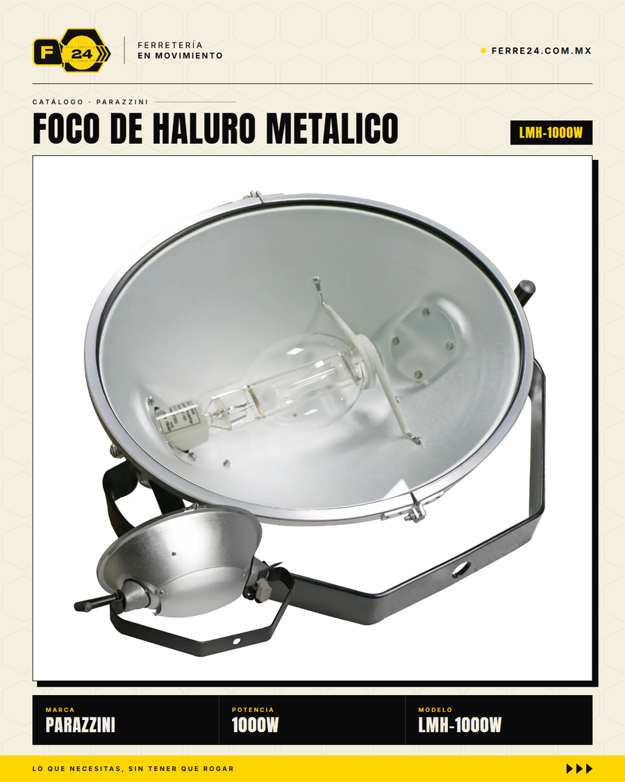 Foco de Haluro Metálico 1000W Parazzini — Repuesto para Torres TLP-9800-4 y LAIT-HALO6KW · sec_001