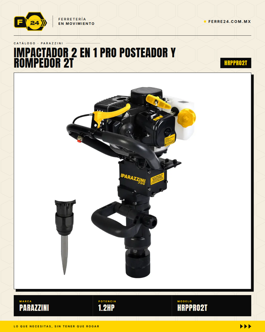 Impactador 2 en 1 a Gasolina — Posteador y Rompedor, 33 cc · sec_001