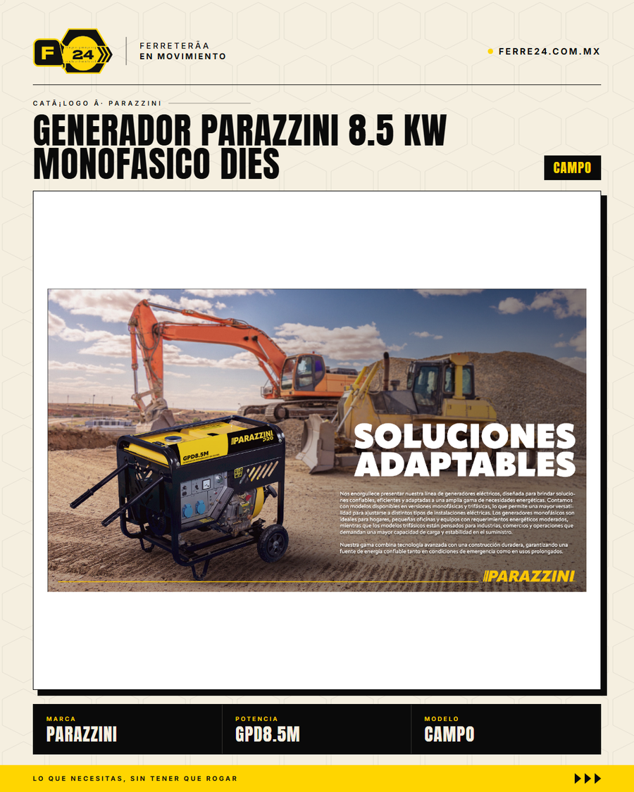 GPD8.5M — panel digital ATS y arranque eléctrico