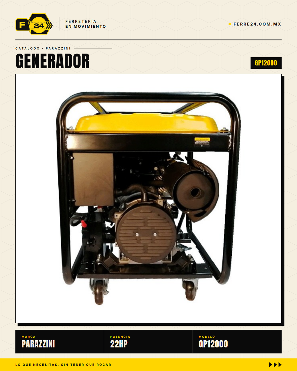 Generador Parazzini GP12000 — 12,000 W y Arranque Eléctrico · sec_001