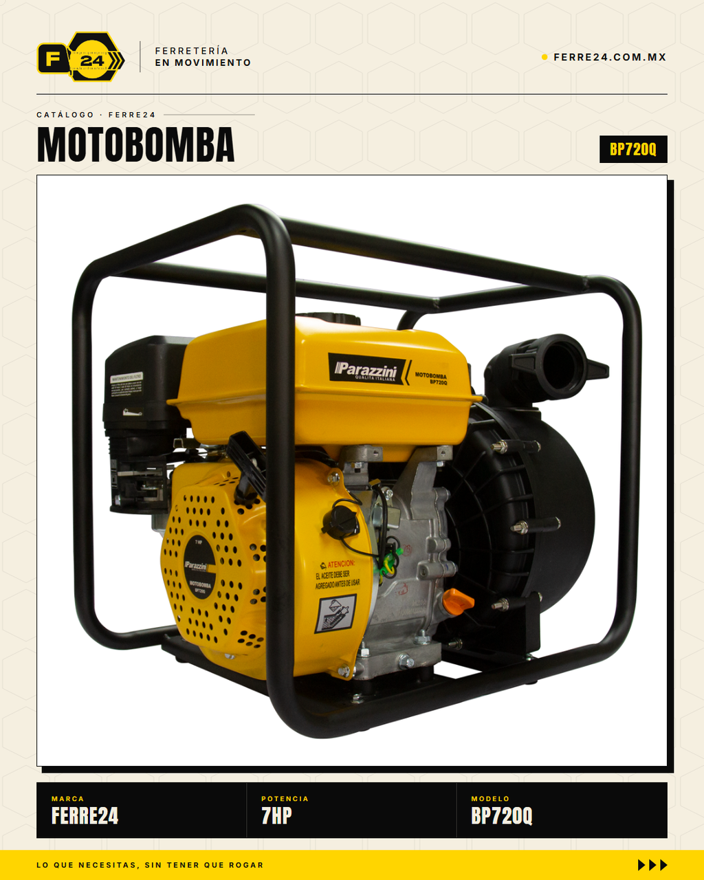 Motobomba para Químicos 7 HP — 2", Autocebante · sec_001