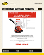 Pulverizador Kawashima 42 cc — Sólidos y Líquidos, Tanque de 26 L · sec_001