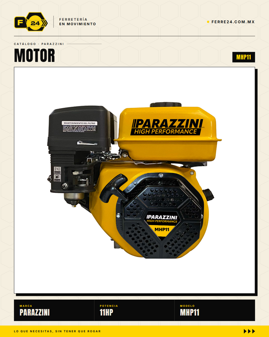 Motor Parazzini 11 HP 4 Tiempos OHV — Multipropósito · sec_001