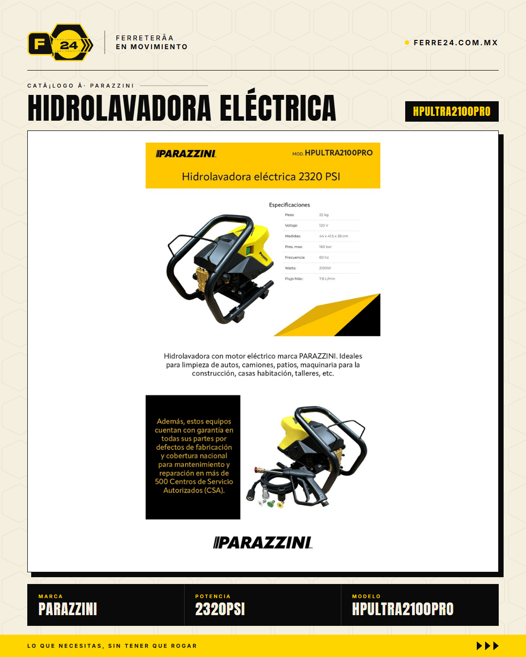 HPULTRA2100PRO — motor eléctrico 2100W detalle
