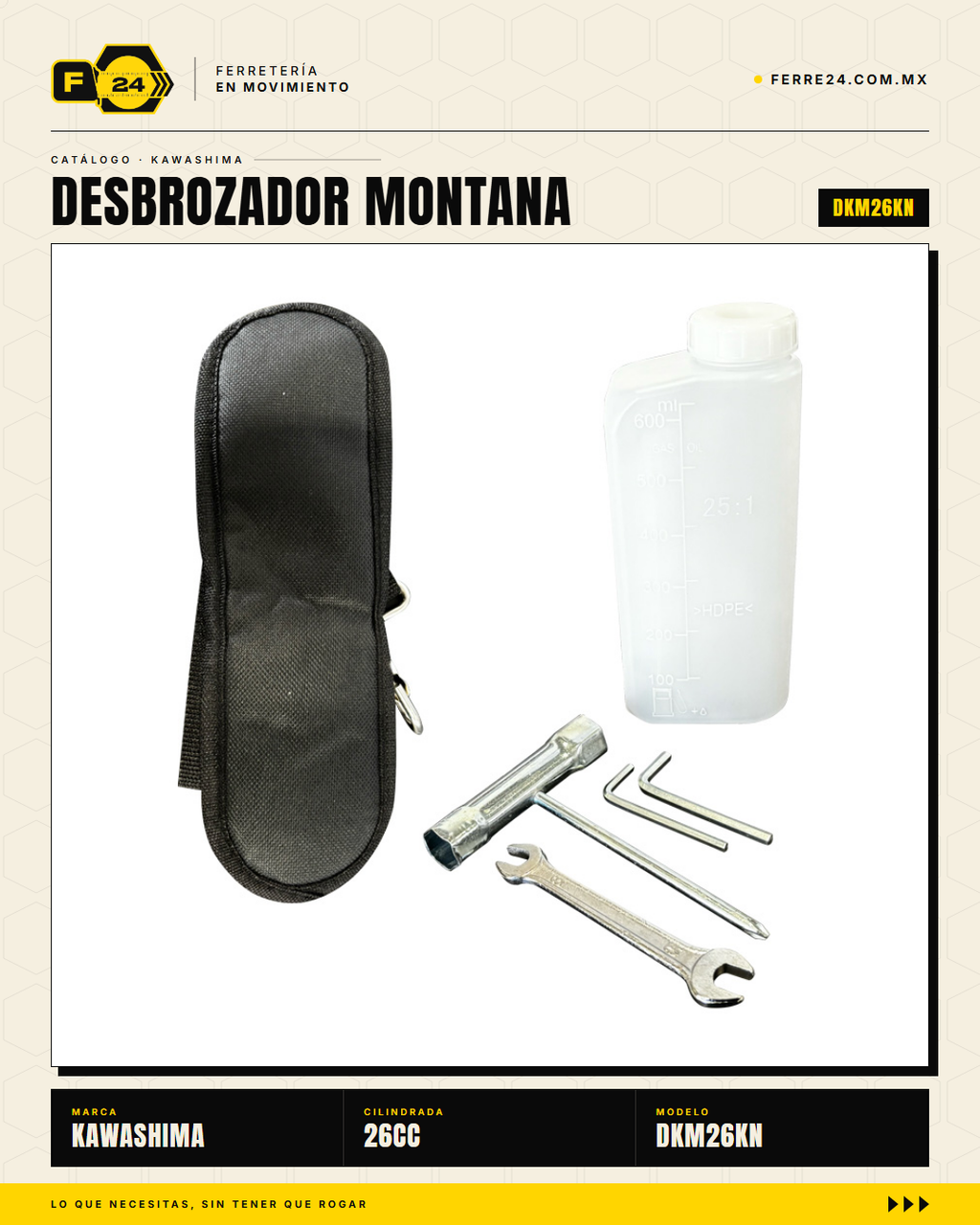 Desbrozadora Kawashima Montana 26 cc — Eje Curvo, 7 kg · sec_001