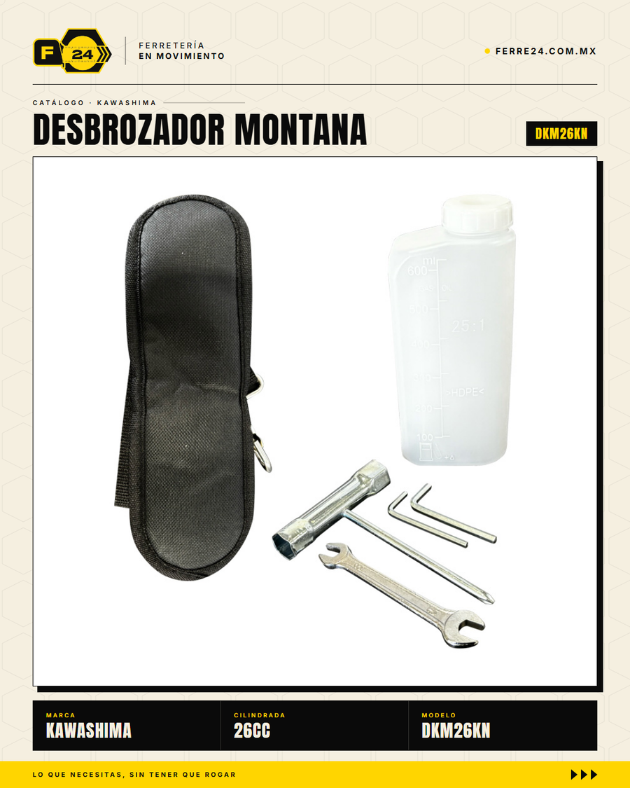 Desbrozadora Kawashima Montana 26 cc — Eje Curvo, 7 kg · sec_001