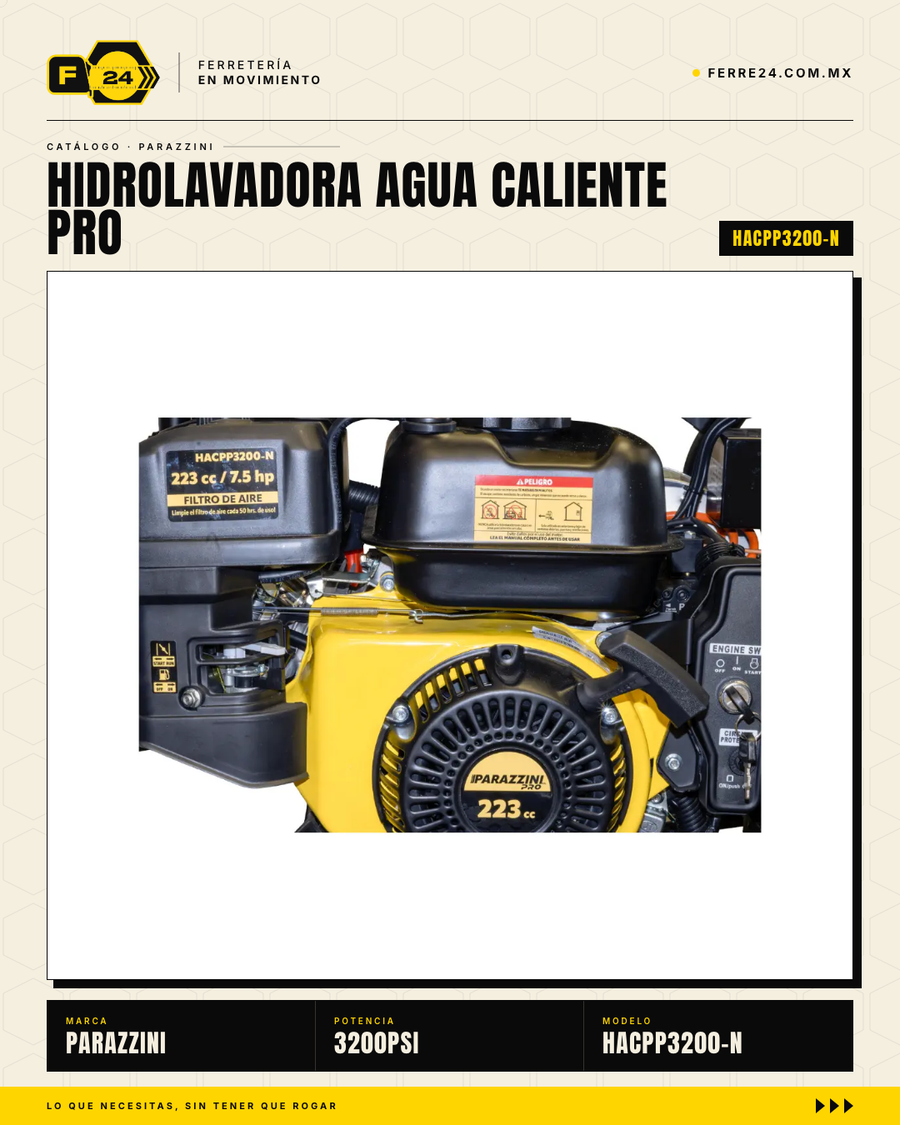 Hidrolavadora de Agua Caliente Parazzini Pro 3200 PSI · sec_001