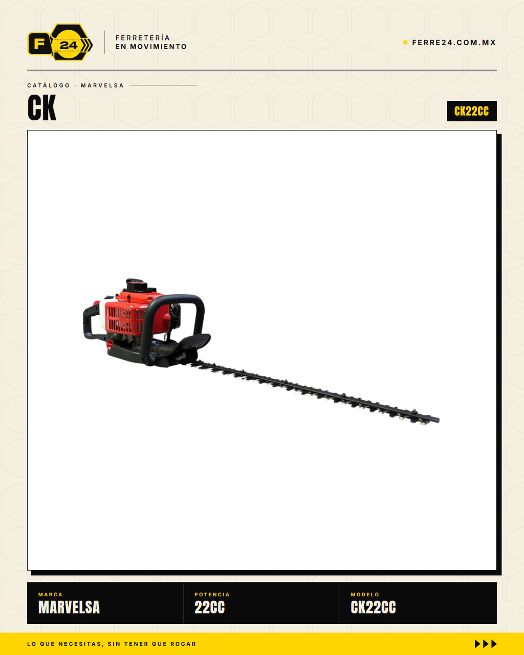 Cortasetos 22 cc Kawashima Pro — Kit listo, refacciones locales · sec_001