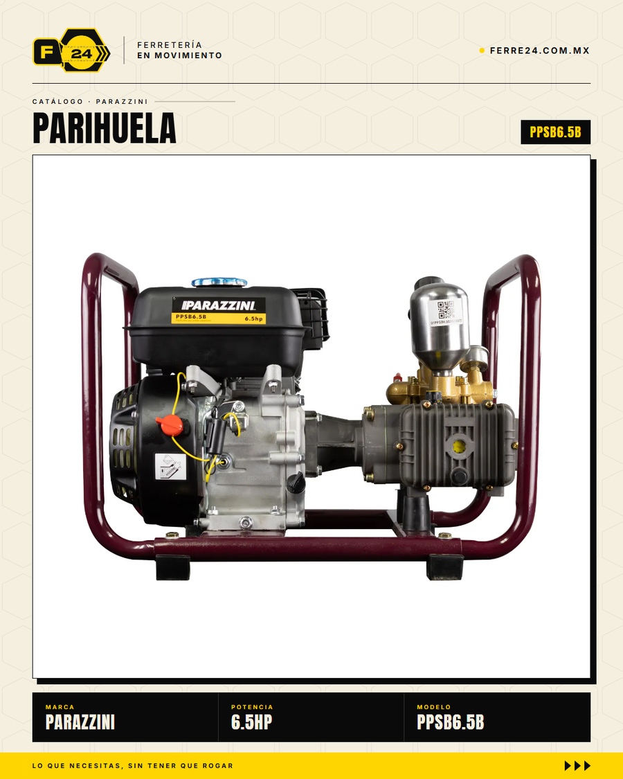 Aspersora Motorizada Parazzini 6.5 HP — Bomba Membrana para Herbicidas y Fungicidas · sec_001