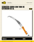Kawashima PG500 — detalle hoja curva de acero templado