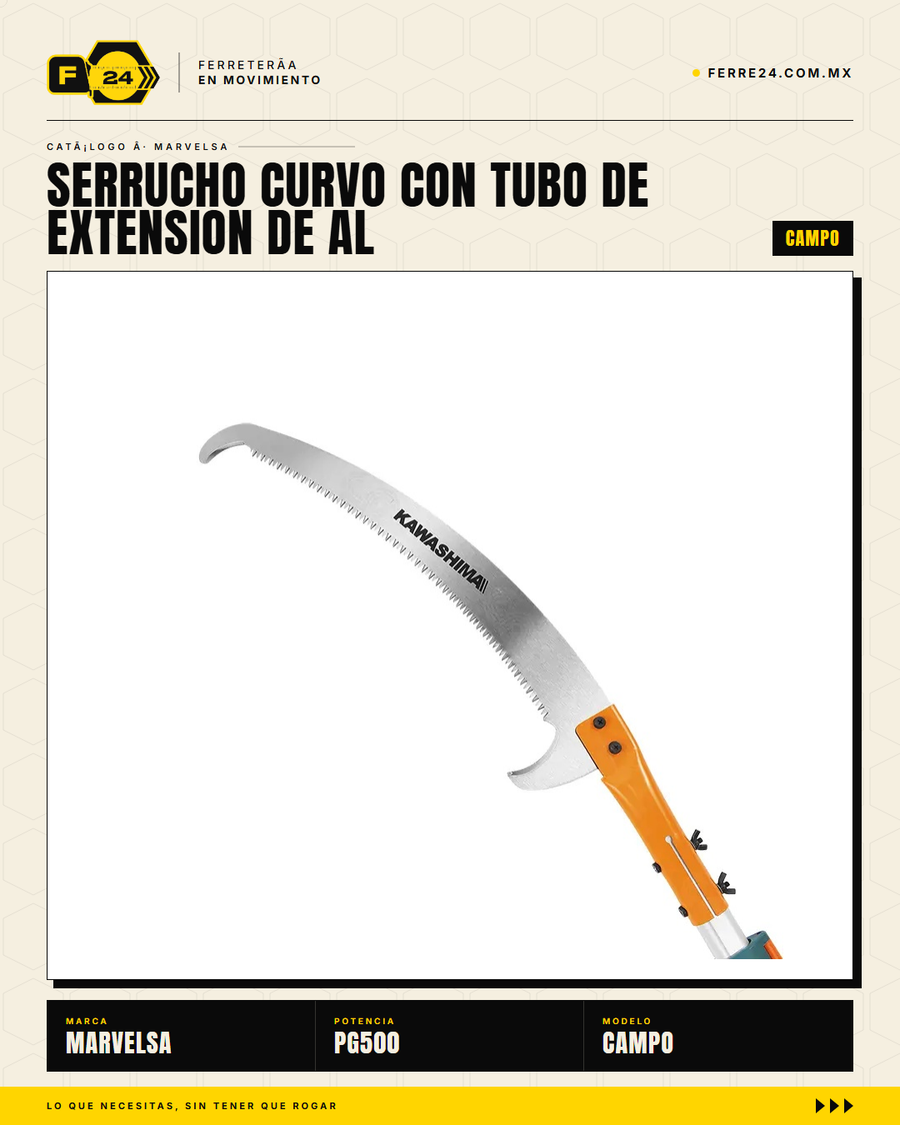 Kawashima PG500 — detalle hoja curva de acero templado