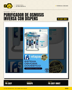 Purificador de Ósmosis Inversa 100GPD con Dispensador — PK-EASY 100CT · sec_001