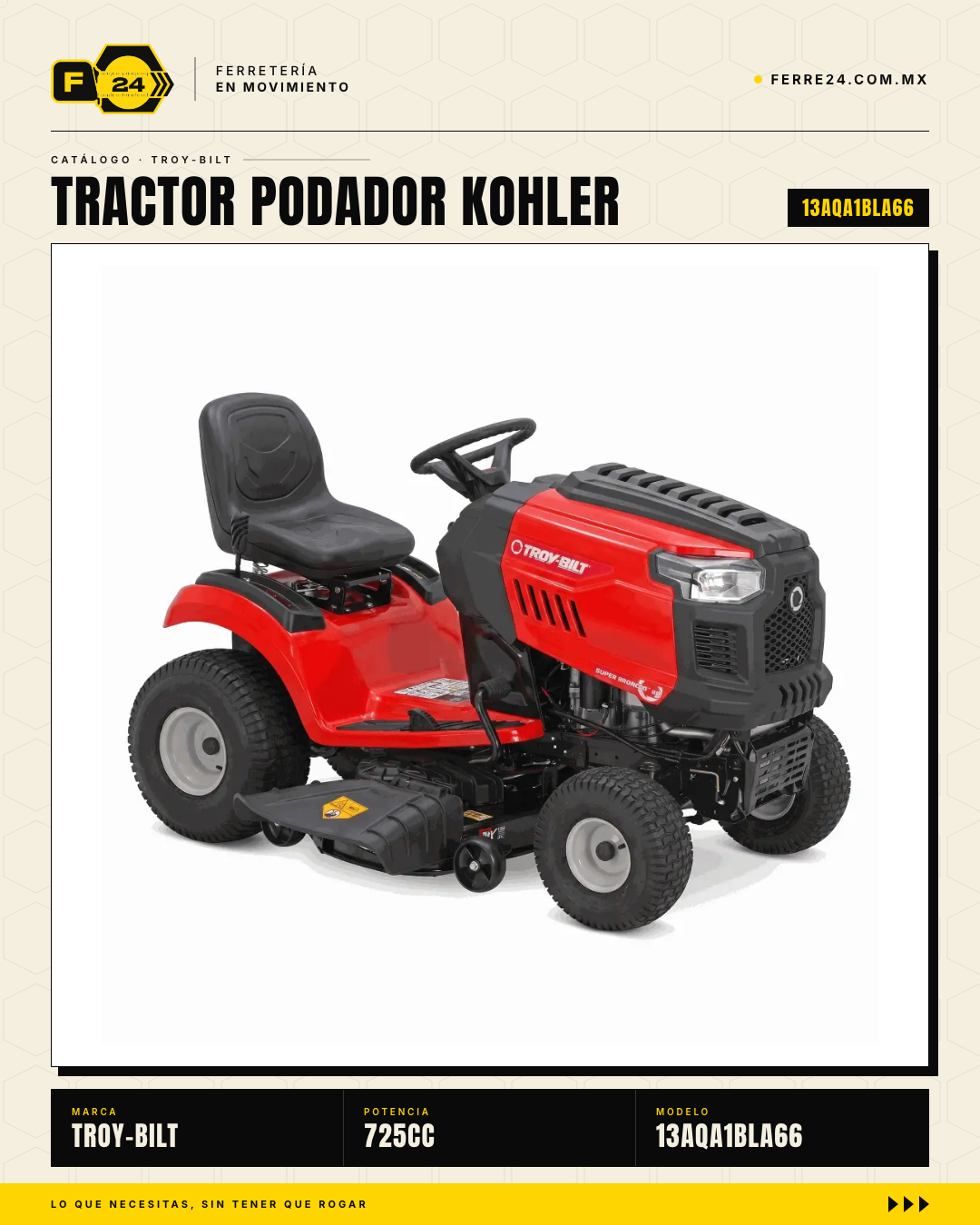 Tractor Podador Troy-Bilt Super Bronco 50" — Motor Kohler 725cc · sec_001